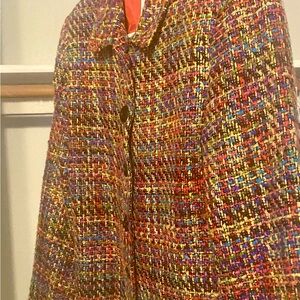 Coldwater Creek Sz 6 tapestry jacket blazer Tweed Career Multicolored Lined VTG